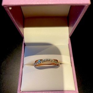 “Wedding Ring” 0.25 Carat TW of Diamonds in 14kt Rose Gold